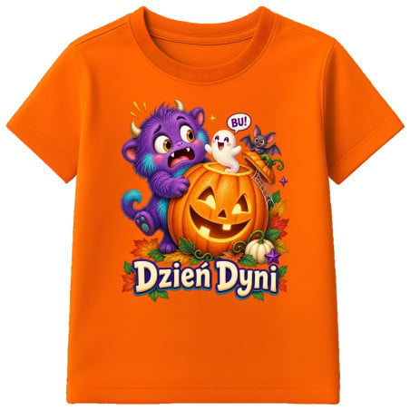 Koszulka dziecięca prezent na Halloween dla dziecka Dzień Dyni duszek dynia