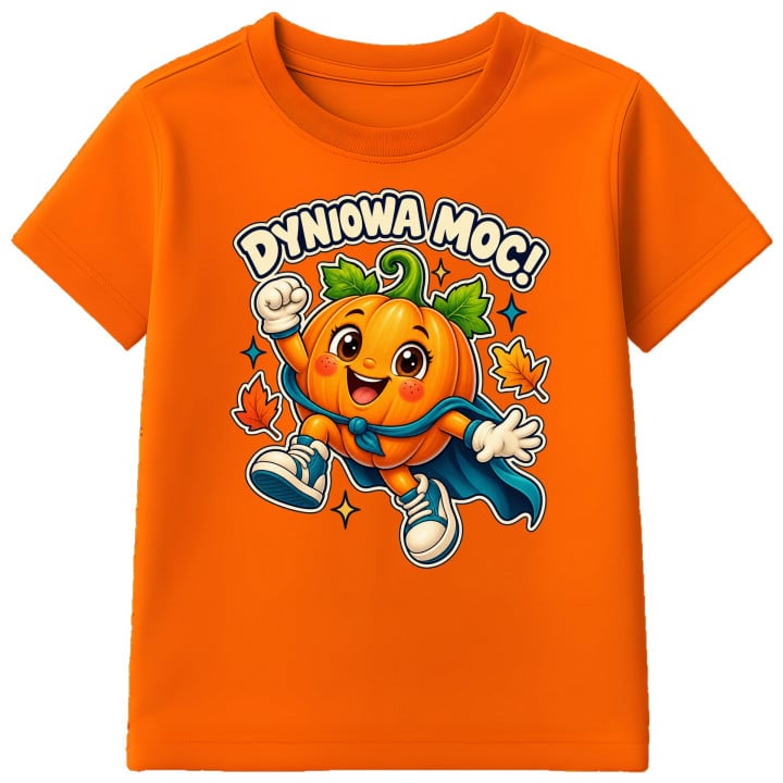 Koszulka dziecięca na Halloween dla dziecka dyniowa moc dynia napis