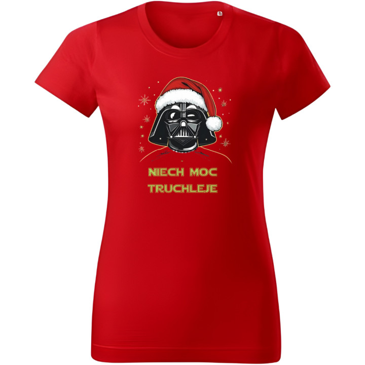 Koszulka damska Świąteczna t-shirt prezent na Święta Niech Moc Truchleje