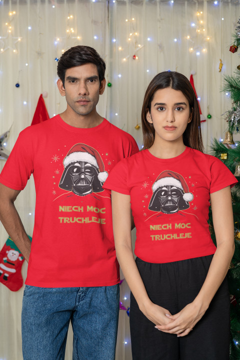 Koszulka damska Świąteczna t-shirt prezent na Święta Niech Moc Truchleje — zdjęcie 5