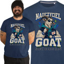 Koszulka męska prezent na Dzień Nauczyciela GOAT śmieszny