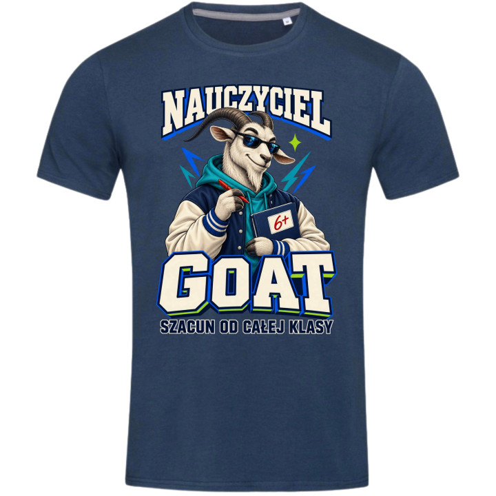 Koszulka męska prezent na Dzień Nauczyciela GOAT śmieszny — zdjęcie 2