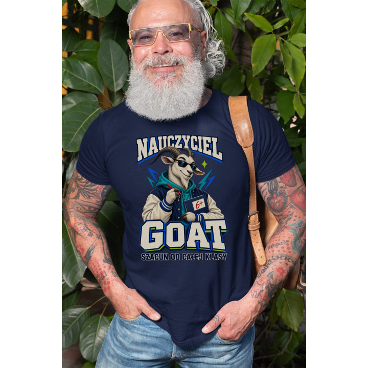 Koszulka męska prezent na Dzień Nauczyciela GOAT śmieszny — zdjęcie 9
