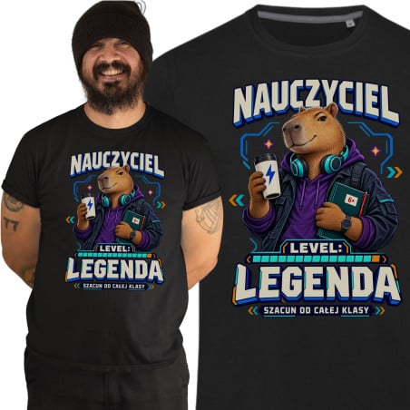 Koszulka męska prezent na Dzień Nauczyciela LEGENDA kapibara