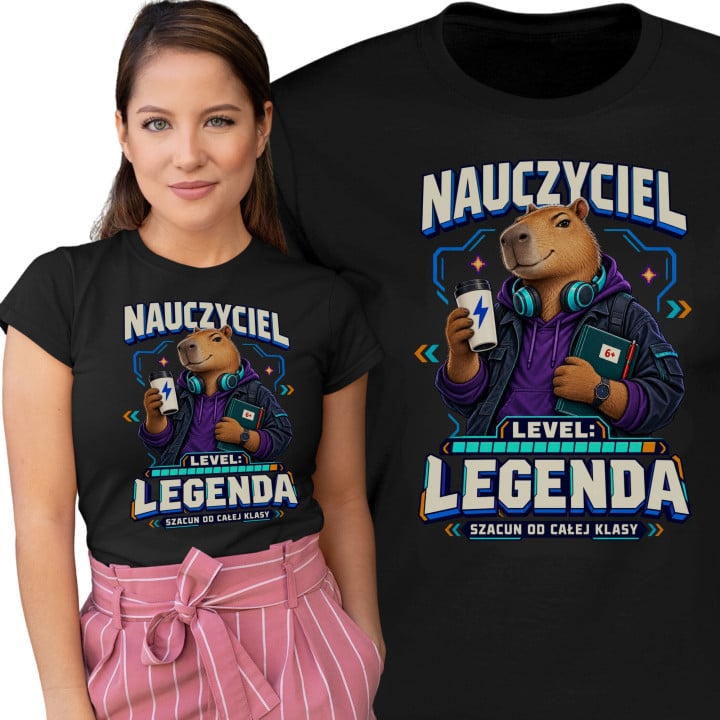 Koszulka damska prezent na Dzień Nauczyciela LEGENDA kapibara