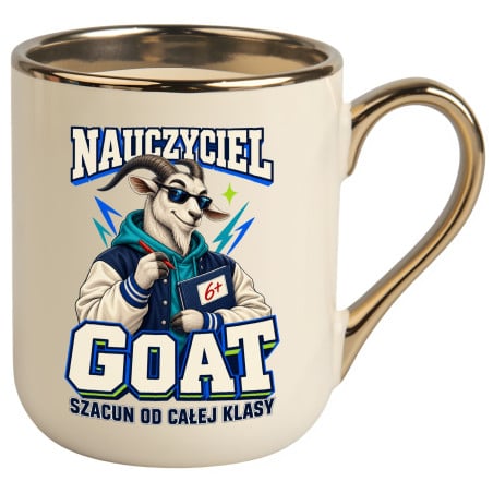 Kubek prezent na Dzień Nauczyciela GOAT śmieszny