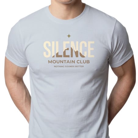 Koszulka męska xpossible „Silence Mountain Club” – górski napis po angielsku