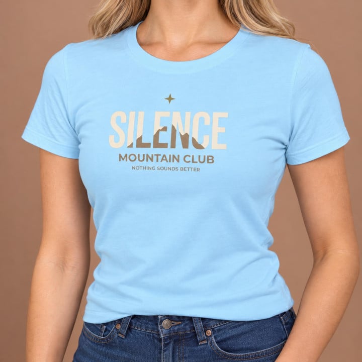 Koszulka damska xpossible „Silence Mountain Club” – góry i cisza — zdjęcie 5