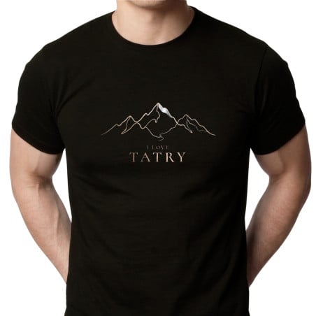 Koszulka męska xpossible „I love Tatry” – minimalistyczne góry ze szlakiem