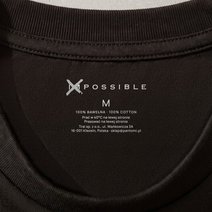Koszulka męska xpossible „Zostawiam świat na dole” – góry w typografii — zdjęcie 7
