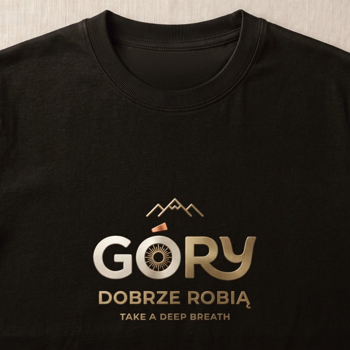 Koszulka męska xpossible „Góry dobrze robią” – szczyty i słońce w napisie — zdjęcie 6