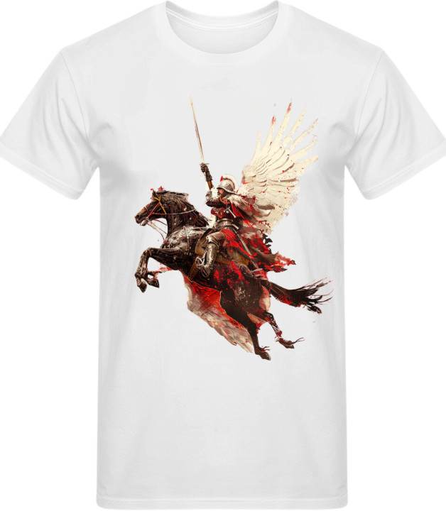 Koszulka męska patriotyczna Polska Husaria wojownik rycerz T-shirt męski