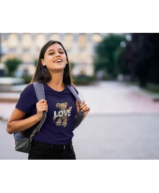 Koszulka damska Miś Teddy z napisem LOVE T-shirt damska