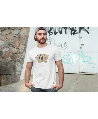 Koszulka męska dla strategów Pokerowe cztery Asy Wild Instincts T-shirt