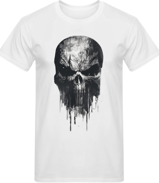 Koszulka męska z czaszką Punisher gotycka czaszka heavy metal T-shirt męski