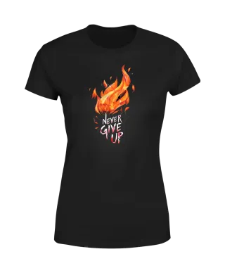 Koszulka damska Never Give Up Nigdy się nie poddawaj motywacyjna T-shirt