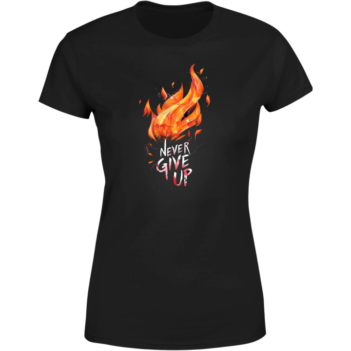 Koszulka damska Never Give Up Nigdy się nie poddawaj motywacyjna T-shirt