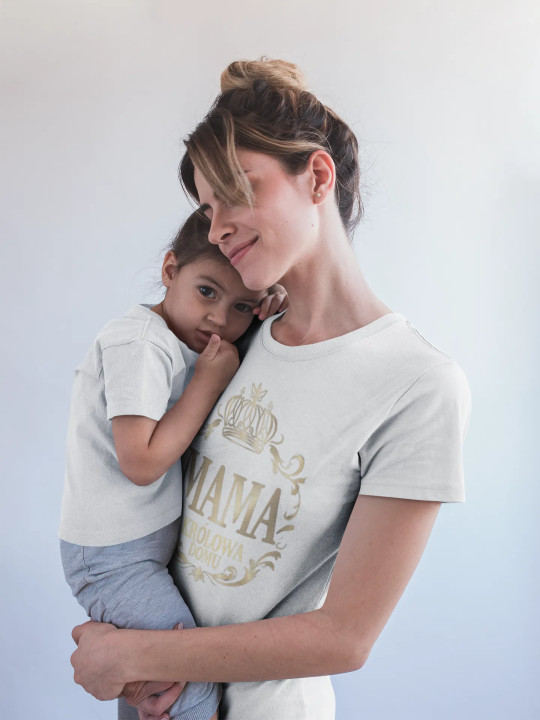 Koszulka damska MAMA Królowa Domu prezent dla mamy T-shirt damski — zdjęcie 4