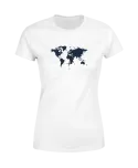 Koszulka damska mapa świata kompas dla podróżnika T-shirt damski