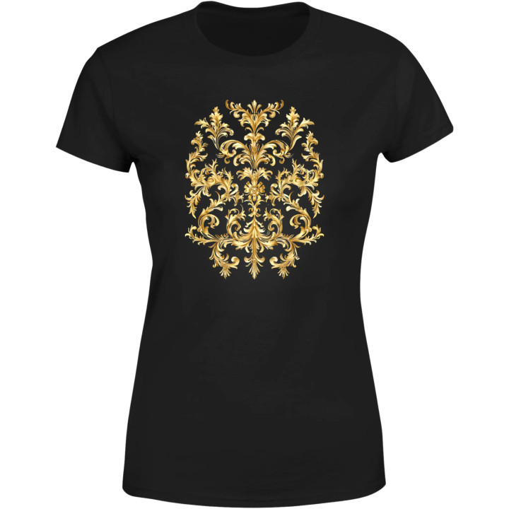 Koszulka damska Złote Rokoko artystyczny wzór T-shirt damski