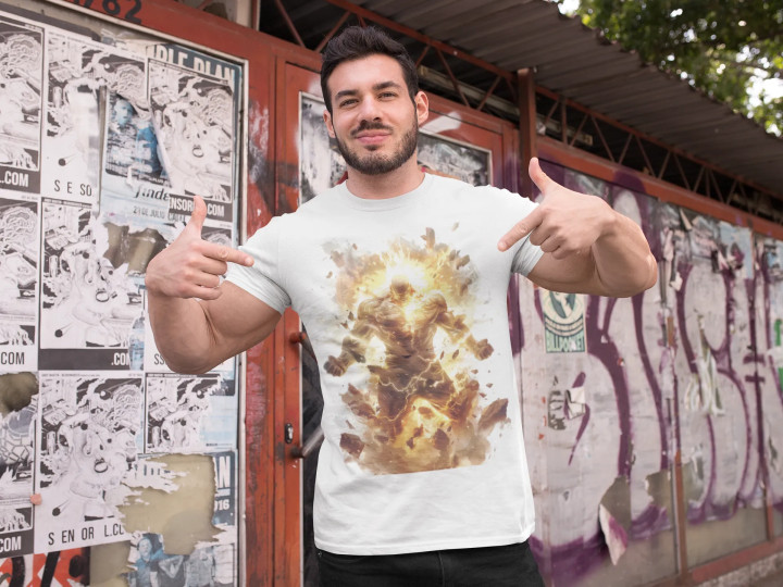 Koszulka męska Eksplozja Mocy siła i energia T-shirt męski — zdjęcie 9