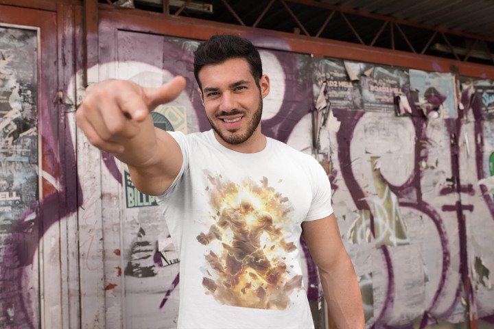 Koszulka męska Eksplozja Mocy siła i energia T-shirt męski — zdjęcie 10