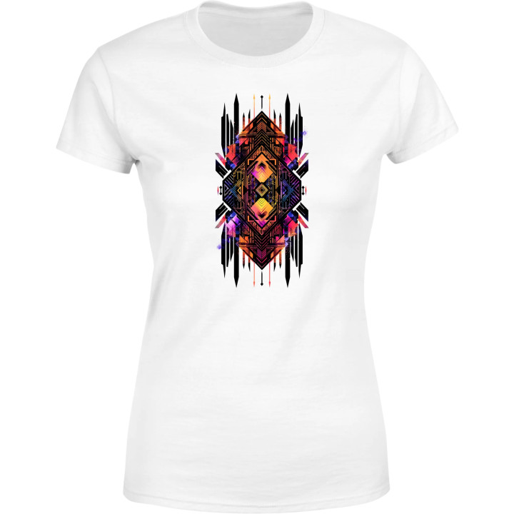 Koszulka damska Geometryczny wzór abstrakcyjny T-shirt damski — zdjęcie 5