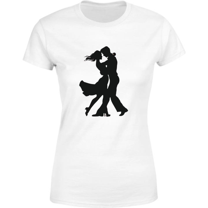 Koszulka damska para tancerzy w objęciach T-shirt damski