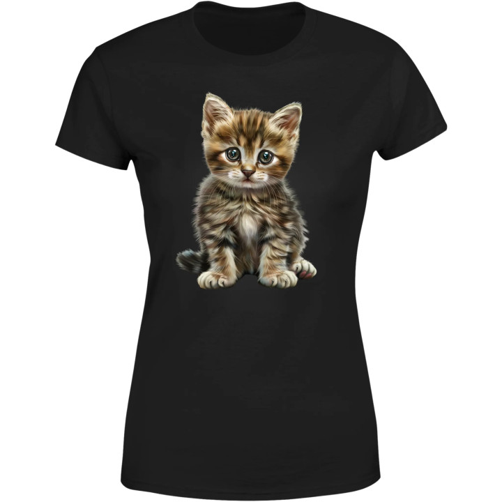 Koszulka damska z kotkiem słodki uroczy kociak kot 2 T-shirt damski