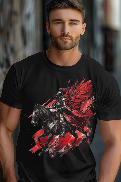 Koszulka męska patriotyczna Polska Husaria wojownik rycerz 3 T-shirt męski — zdjęcie 5