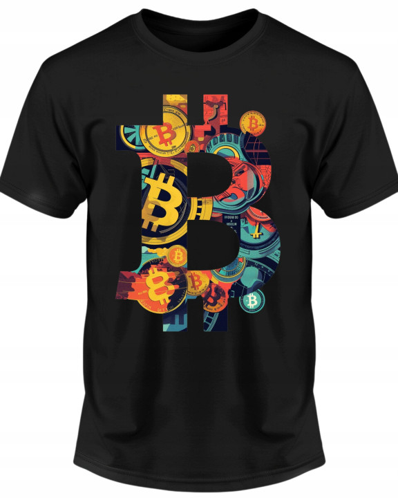 Koszulka męska z bitcoinem crypto Bitcoin kryptowaluty 2 T-shirt męski — zdjęcie 2