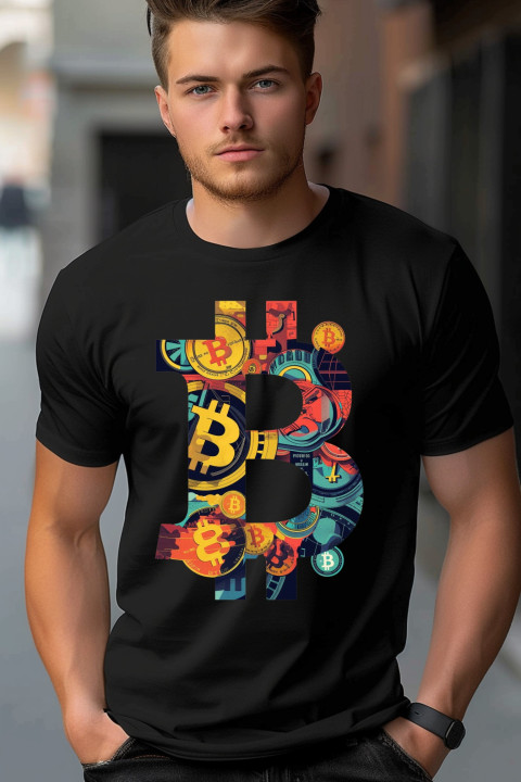 Koszulka męska z bitcoinem crypto Bitcoin kryptowaluty 2 T-shirt męski — zdjęcie 4