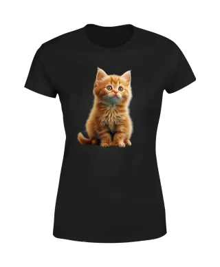 Koszulka damska z kotkiem słodki uroczy kociak kot T-shirt damski