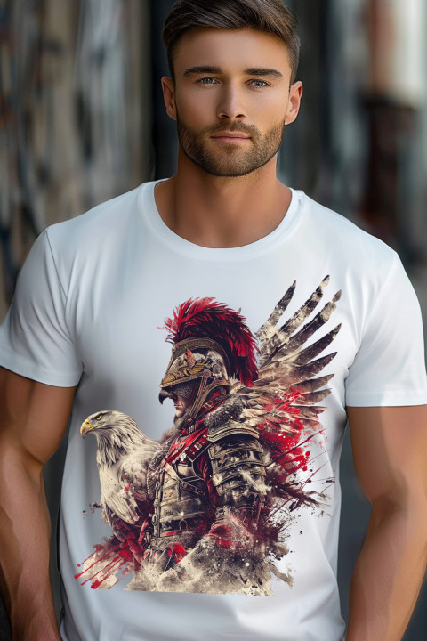 Koszulka męska patriotyczna Polska Husaria Orzeł rycerz T-shirt męski — zdjęcie 4
