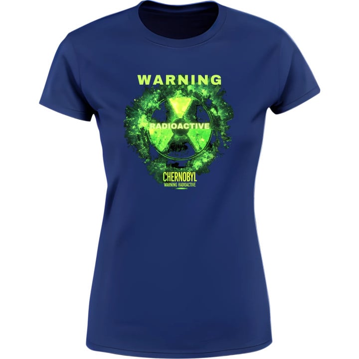 Koszulka damska WARNING RADIOACTIVE Chernobyl świecąca w ciemności t-shirt