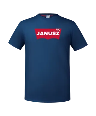 Koszulka męska z nadrukiem dowolnym własnym napisem parodia modny t-shirt