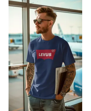 Koszulka męska z nadrukiem dowolnym własnym napisem parodia modny t-shirt