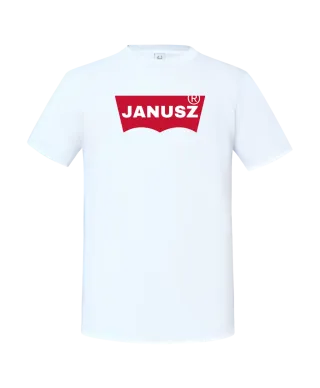 Koszulka męska z nadrukiem dowolnym własnym napisem parodia modny t-shirt