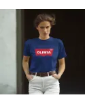 Koszulka damska z nadrukiem dowolnym własnym napisem parodia modny t-shirt