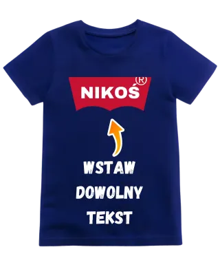 Koszulka dziecięca z nadrukiem dowolnym własnym napisem parodia t-shirt