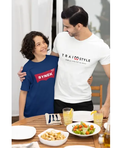 Koszulka dziecięca z nadrukiem dowolnym własnym napisem parodia t-shirt