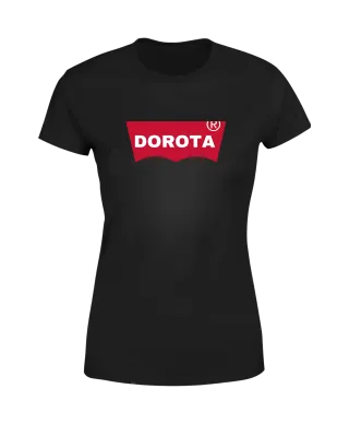 Koszulka damska z nadrukiem dowolnym własnym napisem parodia modny t-shirt