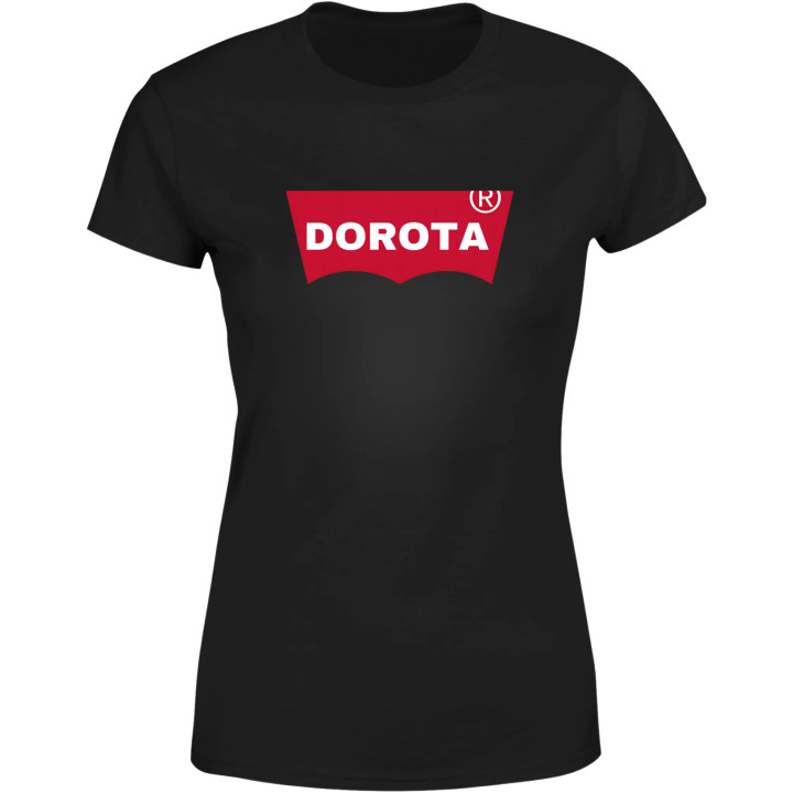 Koszulka damska z nadrukiem dowolnym własnym napisem parodia modny t-shirt — zdjęcie 2