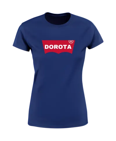 Koszulka damska z nadrukiem dowolnym własnym napisem parodia modny t-shirt