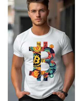 Koszulka męska z bitcoinem crypto Bitcoin kryptowaluty 2 T-shirt męski