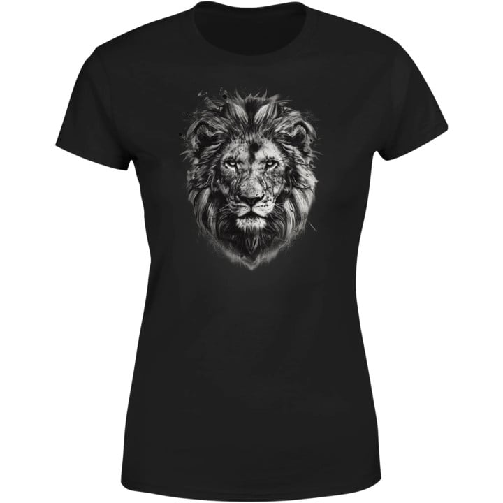 Koszulka damska z Lwem artystyczny lew symbol siły i odwagi T-shirt damski