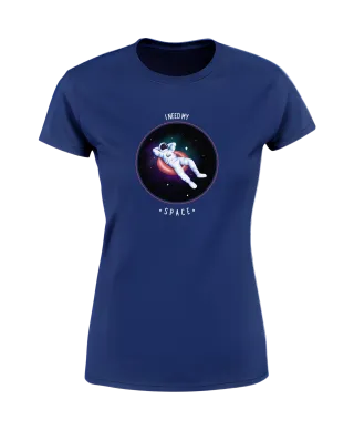 Koszulka damska I NEED MY SPACE - Astronauta Relaksujący się w Kosmosie