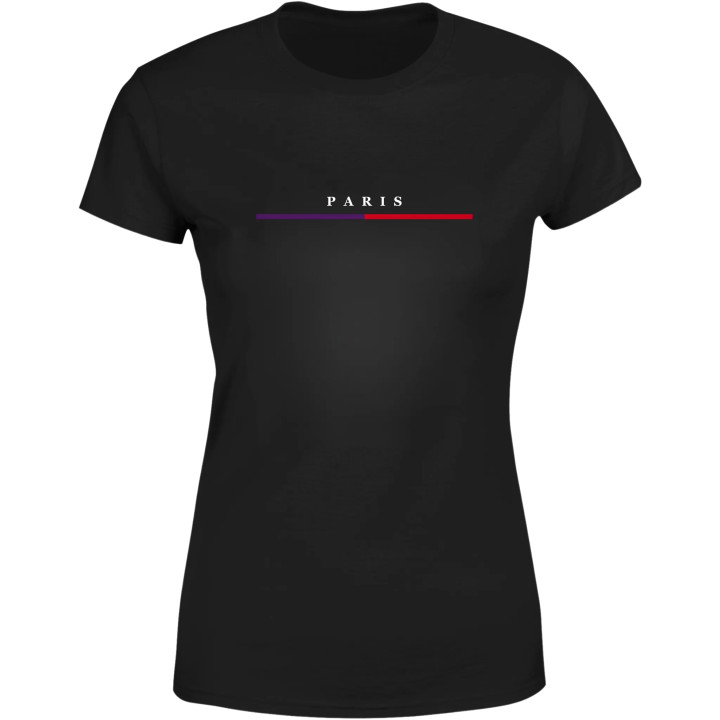 Koszulka damska PARIS elegancki stylowy minimalistyczny wzór T-shirt damski