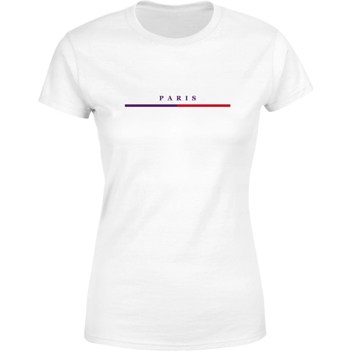 Koszulka damska PARIS elegancki stylowy minimalistyczny wzór T-shirt damski