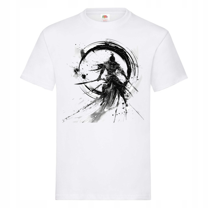 Koszulka męska Artystyczny Wojownik Modny Styl Streetwear T-shirt męski